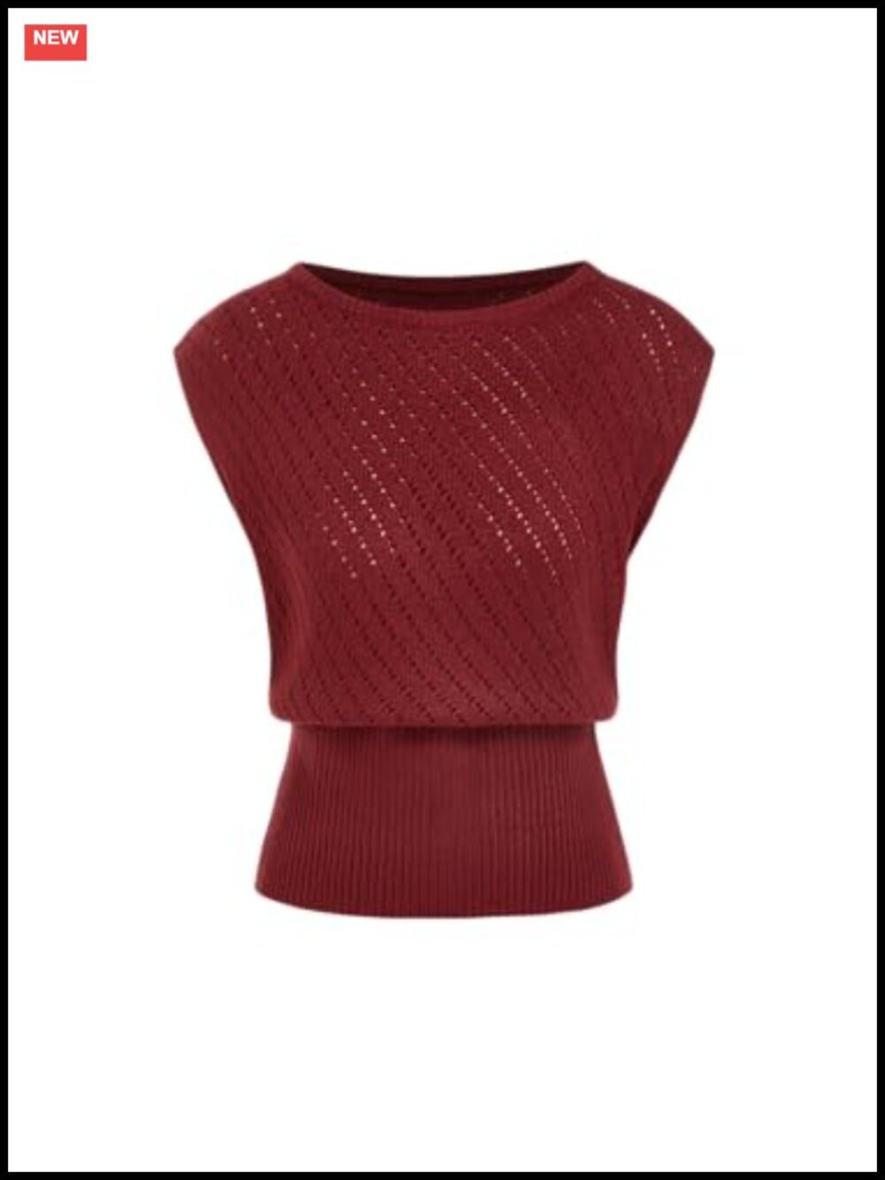 Crop Sweater Vest Boat Neck Cut Out Top Y2K Knit